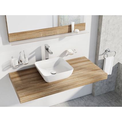 Ravak XJX01138001 - Lavabo da appoggio UNI SLIM 38x38 cm ceramica/bianco
