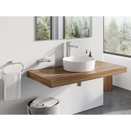 Ravak XJX01140001 - Lavabo da appoggio UNI Ø 40 cm ceramica/bianco