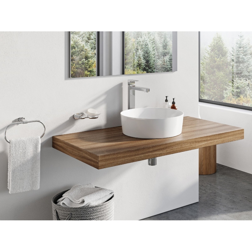 Ravak XJX01140001 - Lavabo da appoggio UNI Ø 40 cm ceramica/bianco