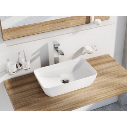 Ravak XJX01150001 - Lavabo da appoggio UNI SLIM 50x31 cm ceramica/bianco