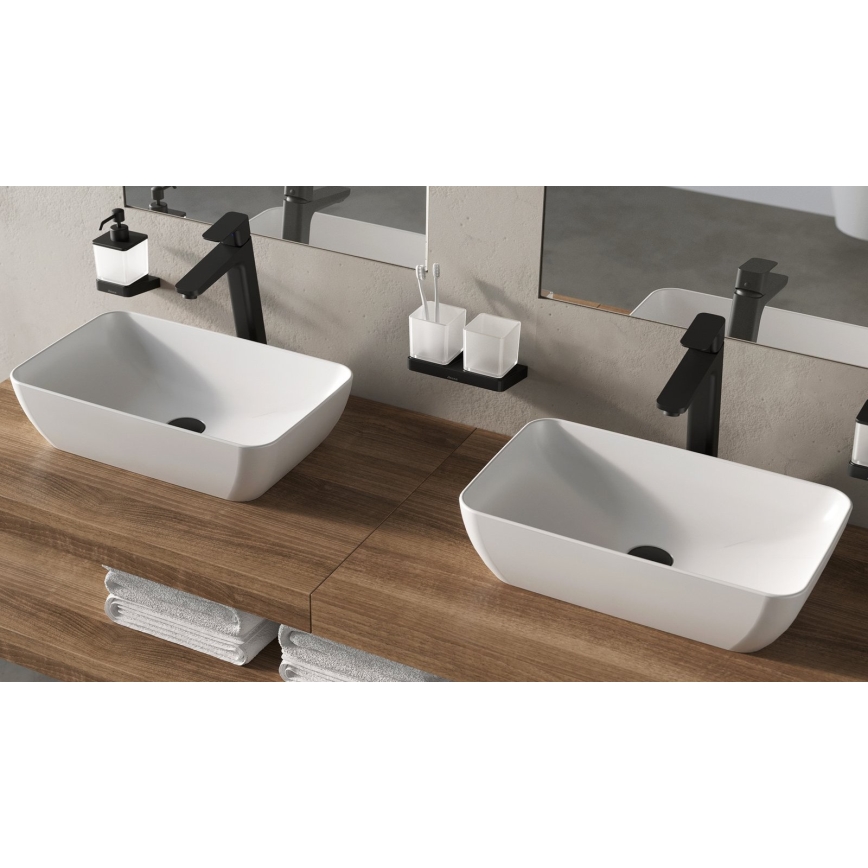 Ravak XJX01150001 - Lavabo da appoggio UNI SLIM 50x31 cm ceramica/bianco