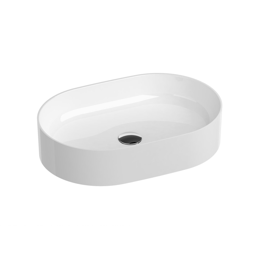 Ravak XJX01155001 - Lavabo da appoggio CERAMIC SLIM 55x37 cm in ceramica/bianco