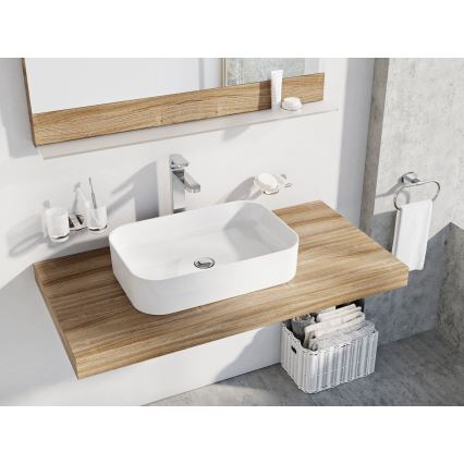 Ravak XJX01155002 - Lavabo da appoggio CERAMIC SLIM 55x37 cm ceramica/bianco