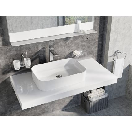 Ravak XJX01155002 - Lavabo da appoggio CERAMIC SLIM 55x37 cm ceramica/bianco