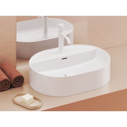 Ravak XJX01155003 - Lavabo da appoggio CERAMIC SLIM 55x40 cm ceramica/bianco