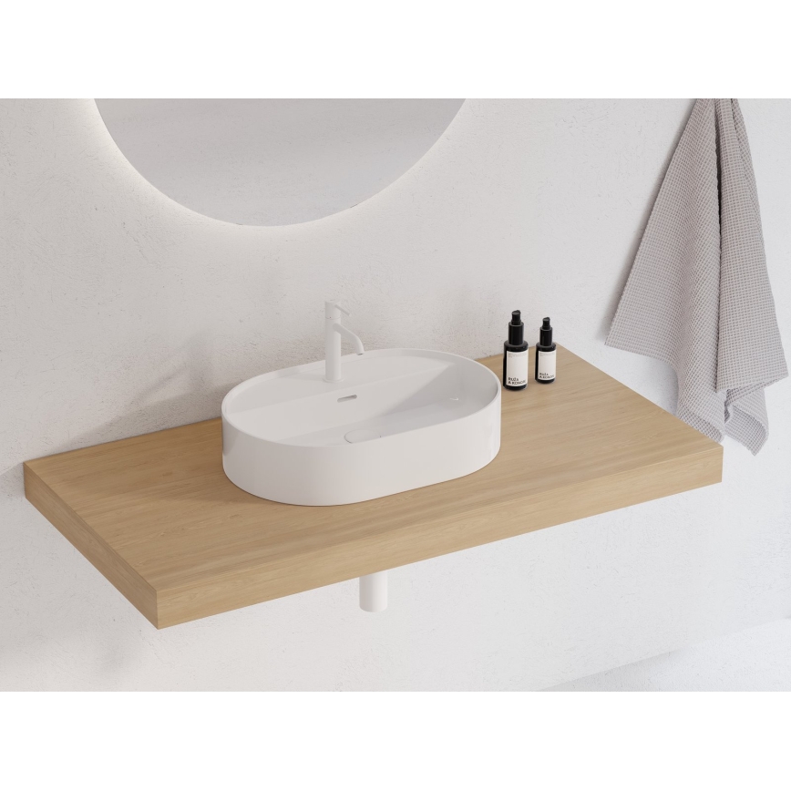Ravak XJX01155003 - Lavabo da appoggio CERAMIC SLIM 55x40 cm ceramica/bianco