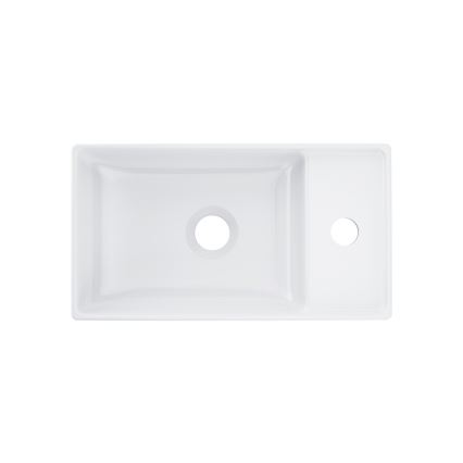 Ravak XJX01240000 - Lavabo da appoggio VEDA SLIM 40x22 cm ceramica/bianco