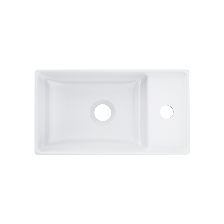 Ravak XJX01240000 - Lavabo da appoggio VEDA SLIM 40x22 cm ceramica/bianco