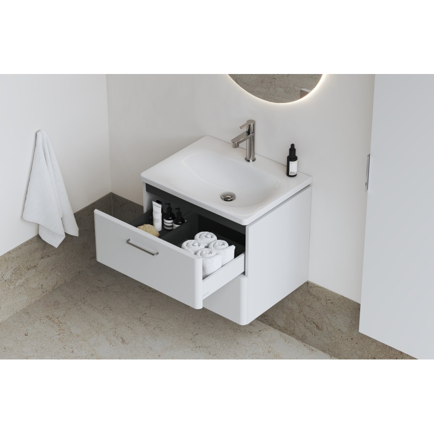 Ravak XJX01260000 - Lavabo da incasso BALANCE 60x46,5 cm ceramica/bianco