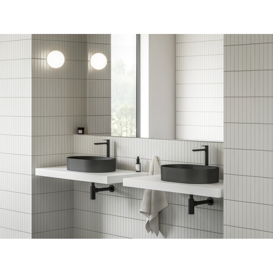 Ravak XJX0D155000 - Lavabo da appoggio CERAMIC SLIM 55x37 cm ceramica/nero