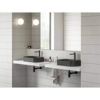Ravak XJX0D155001 - Lavabo da appoggio CERAMIC SLIM 55x37 cm ceramica/nero