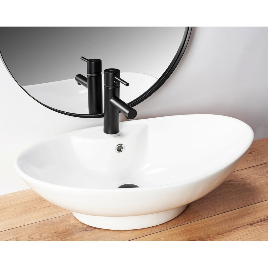 REA-00692 - Lavabo da appoggio ROSA 44x66 cm ceramica/bianco lucido
