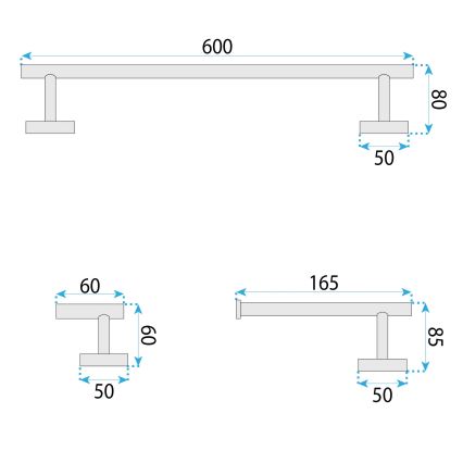 REA-05002 - Set di accessori per il bagno ARI in rame spazzolato