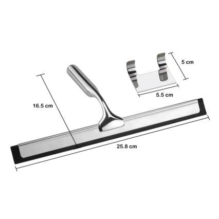 REA-70000 - Tergivetro con supporto, finitura cromo lucido