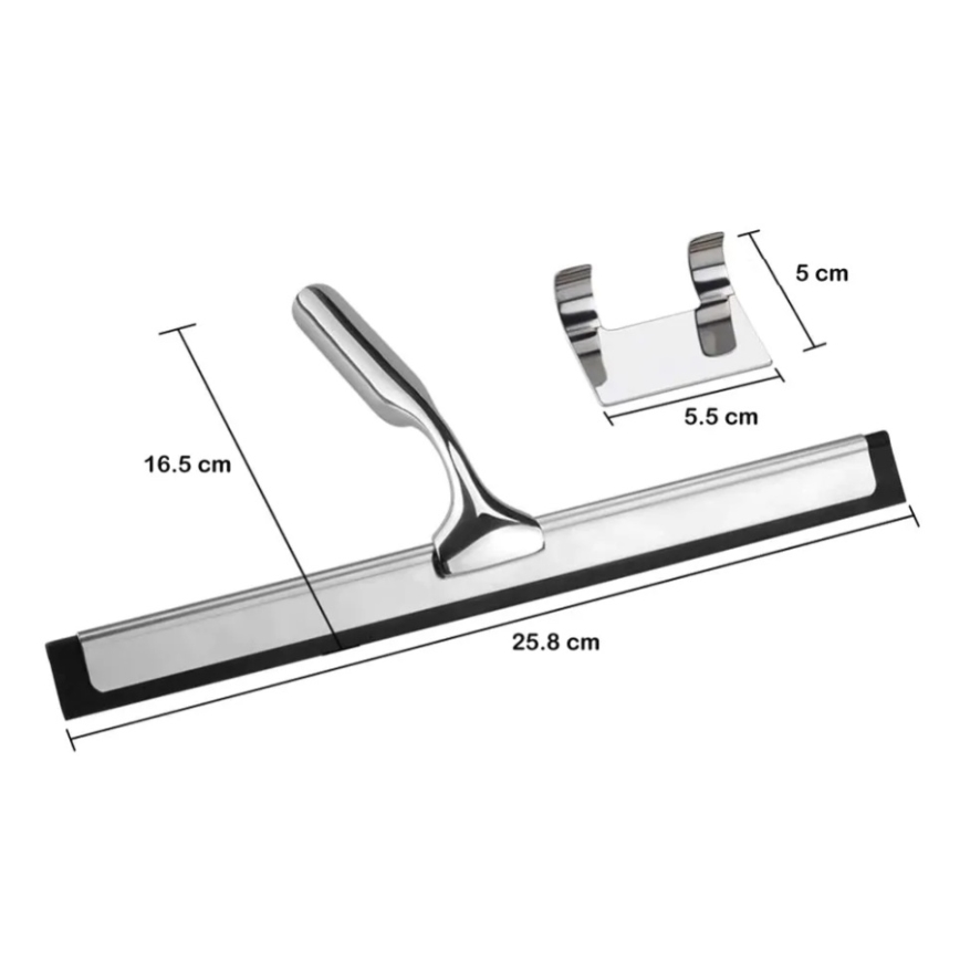 REA-70000 - Tergivetro con supporto, finitura cromo lucido