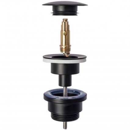 REA-A5218 - Piletta CLICK-CLACK per lavabo, Ø 6,4 cm, nera