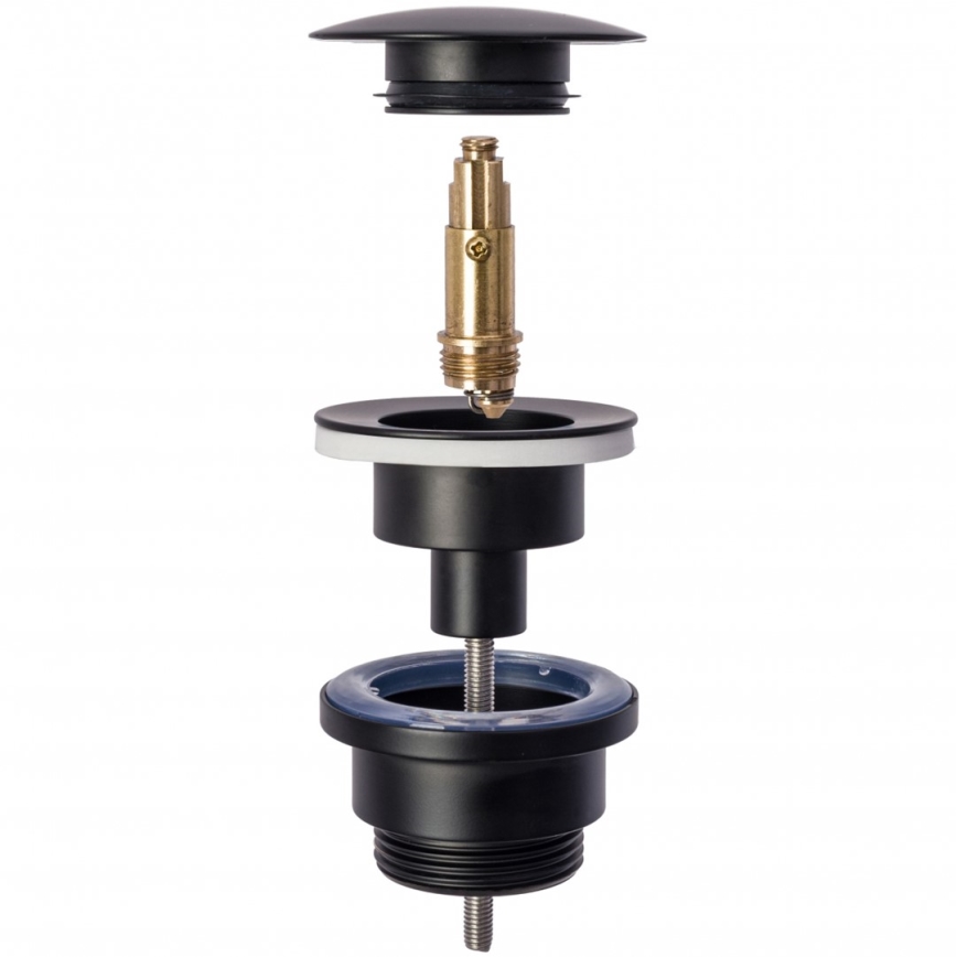 REA-A5218 - Piletta CLICK-CLACK per lavabo, Ø 6,4 cm, nera