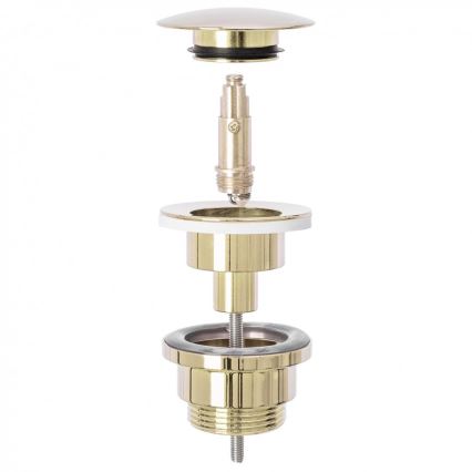 REA-A5692 - Sifone per lavabo con scarico CLICK-CLACK Ø 6,4 cm oro