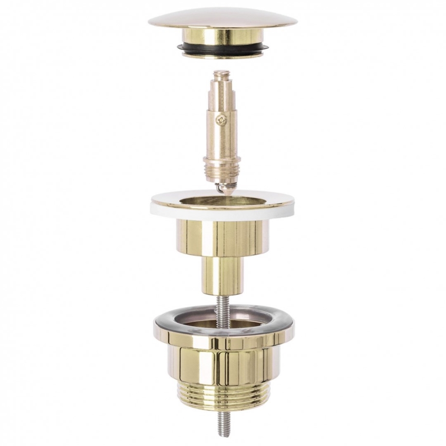 REA-A5692 - Sifone per lavabo con scarico CLICK-CLACK Ø 6,4 cm oro
