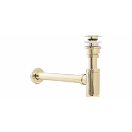 REA-A5692 - Sifone per lavabo con scarico CLICK-CLACK Ø 6,4 cm oro