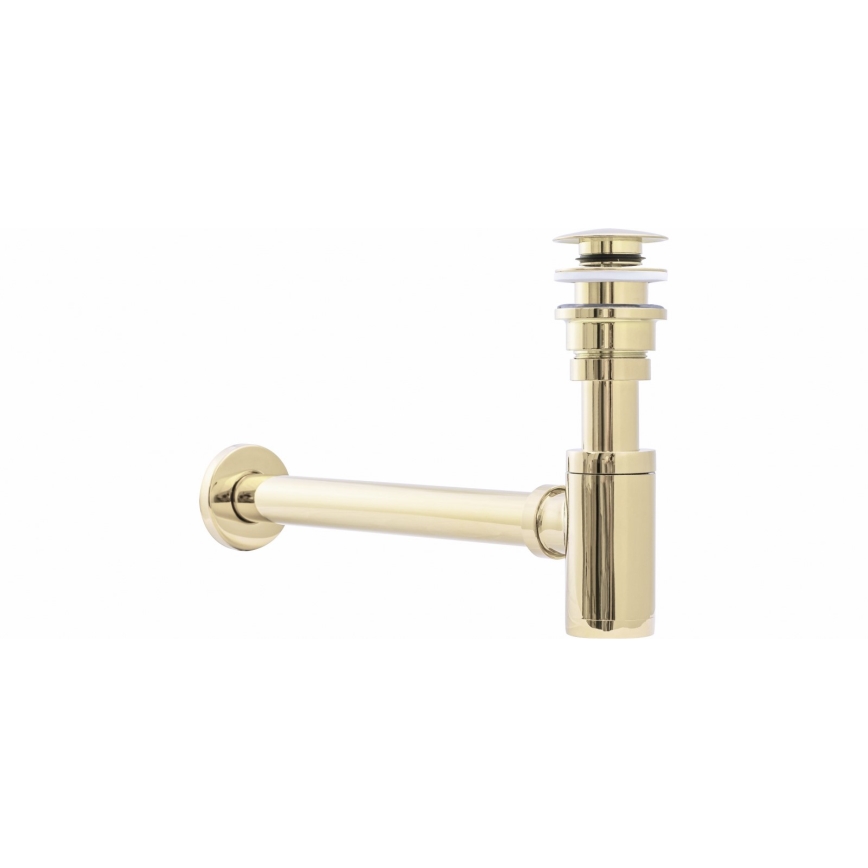 REA-A5692 - Sifone per lavabo con scarico CLICK-CLACK Ø 6,4 cm oro