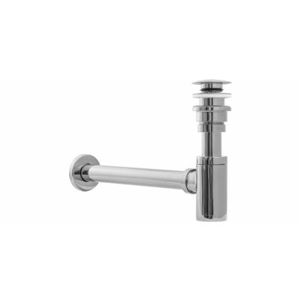 REA-A5693 - Sifone per lavabo con scarico CLICK-CLACK, diam. 6,4 cm, cromo lucido