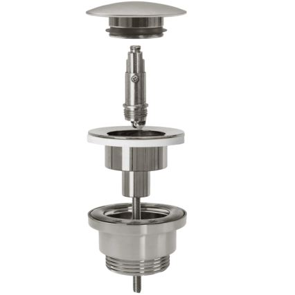 REA-A6000 - Scarico per lavabo CLICK-CLACK Ø 6,4 cm nichel spazzolato