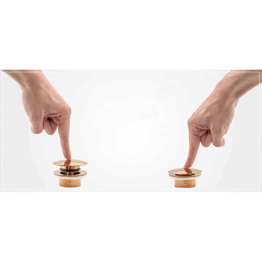 REA-A6952 - Sifone per lavabo con scarico CLICK-CLACK Ø 6,4 cm bianco