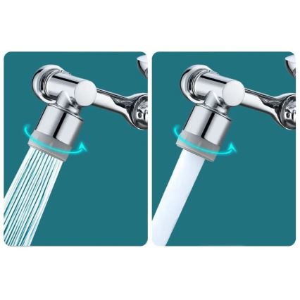 REA-B0660 - Attacco girevole per miscelatore da lavabo, finitura cromo lucido