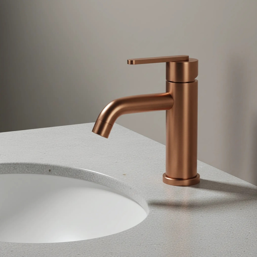 REA-B0970 - Miscelatore per lavabo ONTARIO 17,5 cm in rame spazzolato