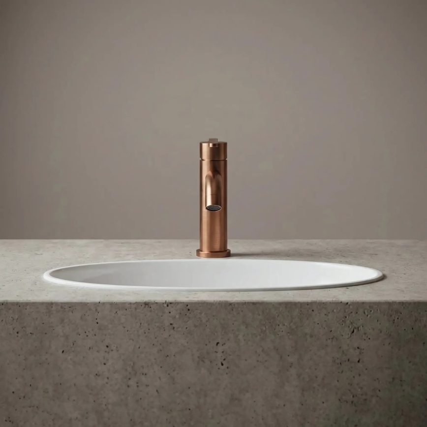 REA-B0970 - Miscelatore per lavabo ONTARIO 17,5 cm in rame spazzolato