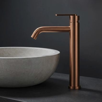 REA-B0971 - Miscelatore per lavabo ONTARIO 30 cm in rame spazzolato