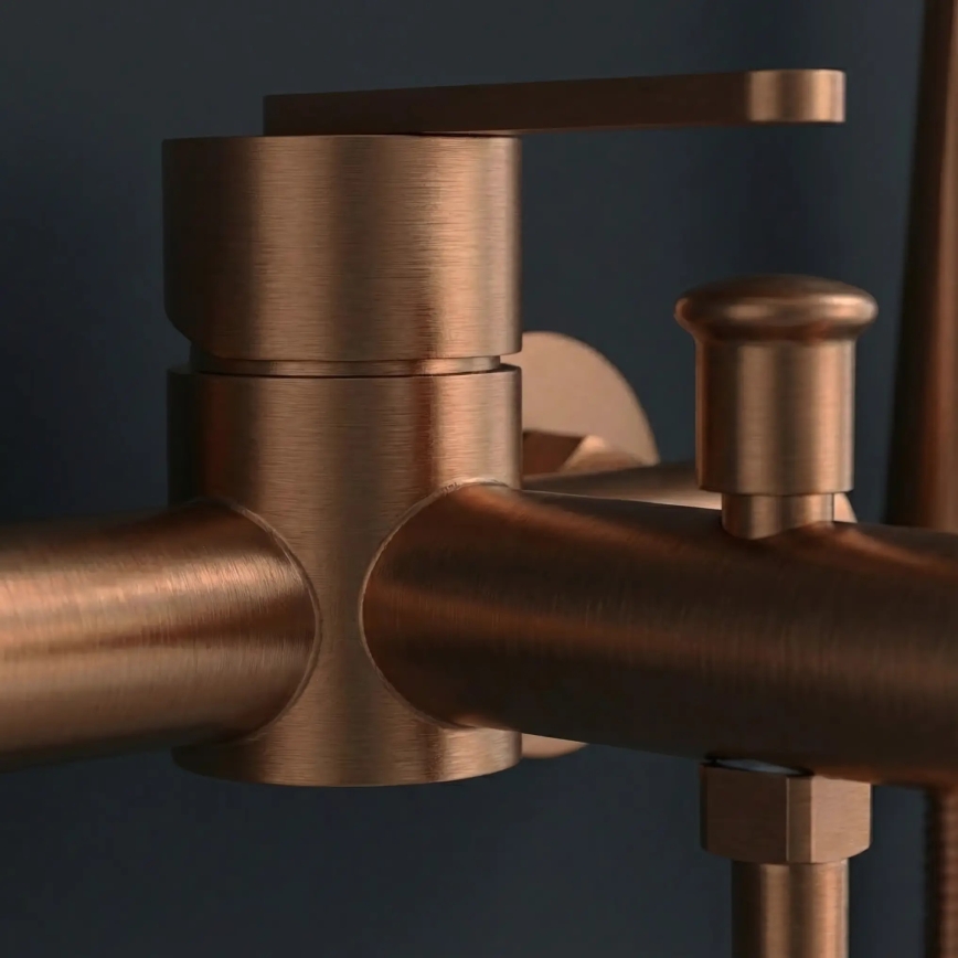 REA-B0973 - Set per vasca con miscelatore ONTARIO, finitura in rame spazzolato