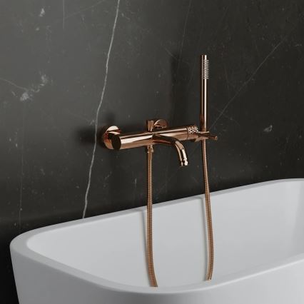 REA-B0980 - Set per vasca LUNGO DIAMOND, rame spazzolato