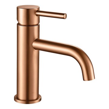 REA-B1112 - Miscelatore per lavabo LUNGO 16,5 cm, finitura in rame spazzolato