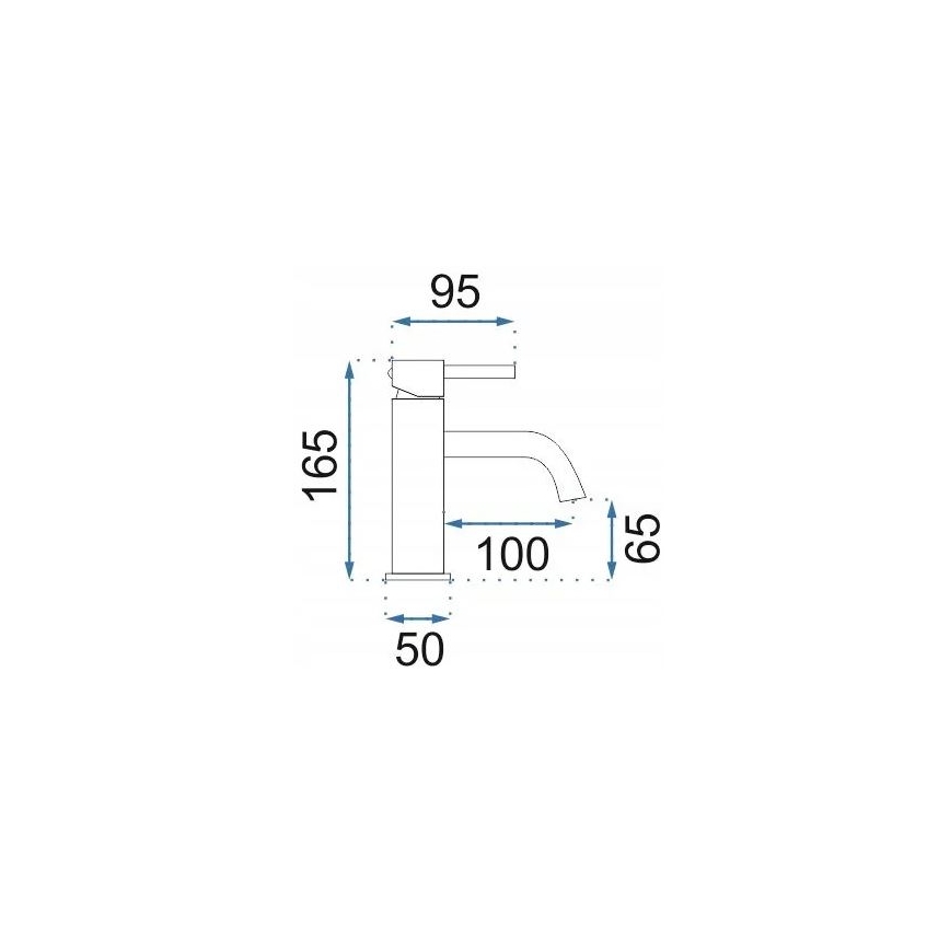 REA-B1112 - Miscelatore per lavabo LUNGO 16,5 cm, finitura in rame spazzolato