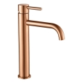 REA-B1114 - Miscelatore per lavabo LUNGO 28 cm in rame spazzolato