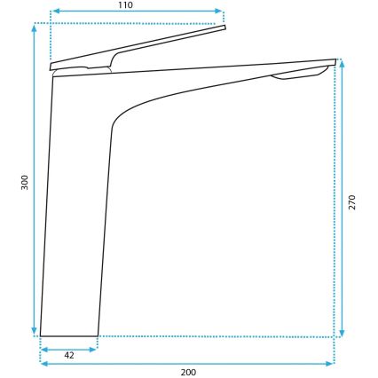 REA-B1127 - Miscelatore per lavabo AVALON 30 cm in finitura oro