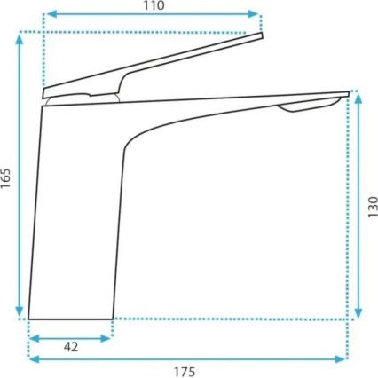 REA-B1178 - Miscelatore per lavabo AVALON 16,5 cm cromo lucido