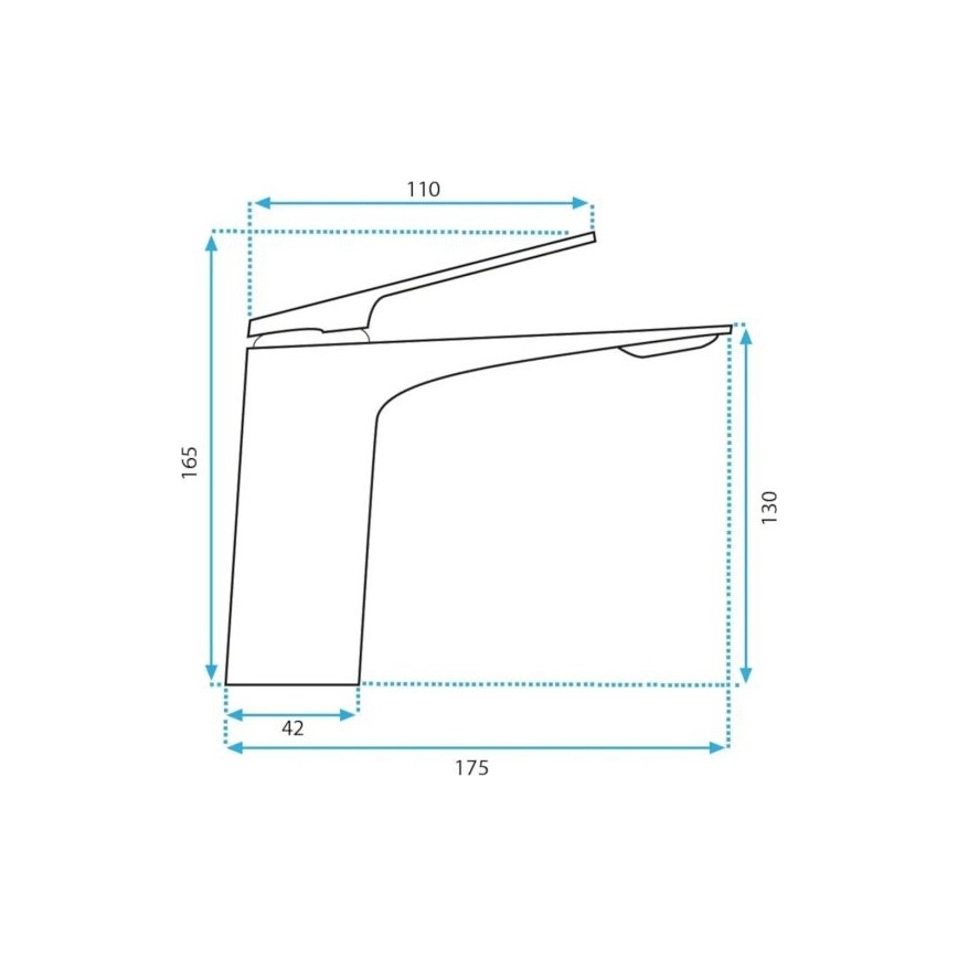 REA-B1178 - Miscelatore per lavabo AVALON 16,5 cm cromo lucido