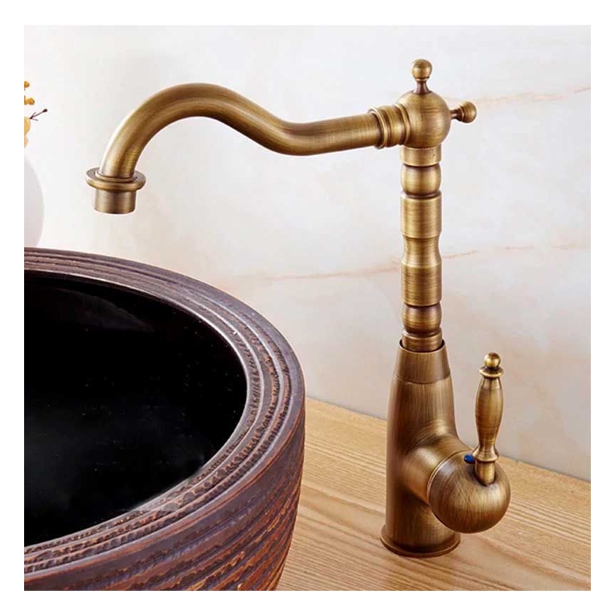 REA-B2150 - Miscelatore per lavabo BONA 28,5 cm oro spazzolato