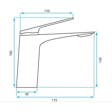 REA-B2703 - Miscelatore per lavabo AVALON 16,5 cm oro spazzolato