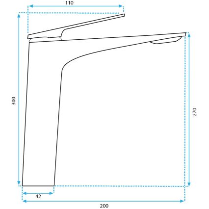 REA-B2704 - Miscelatore per lavabo AVALON 30 cm titanio