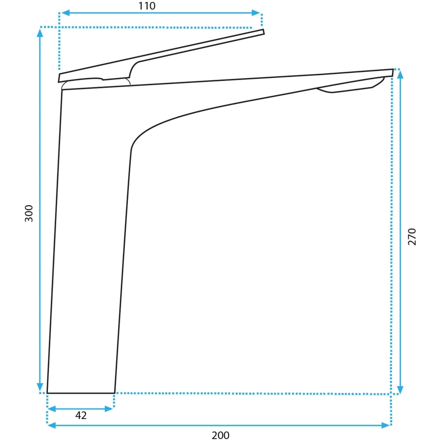 REA-B2704 - Miscelatore per lavabo AVALON 30 cm titanio