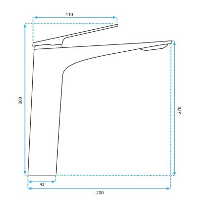 REA-B2705 - Miscelatore per lavabo AVALON 30 cm oro spazzolato