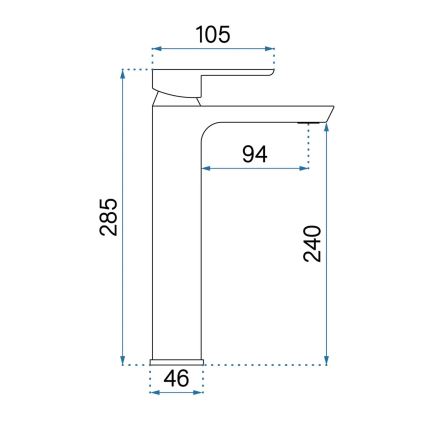 REA-B3006 - Miscelatore per lavabo ARGUS 28,5 cm in rame spazzolato