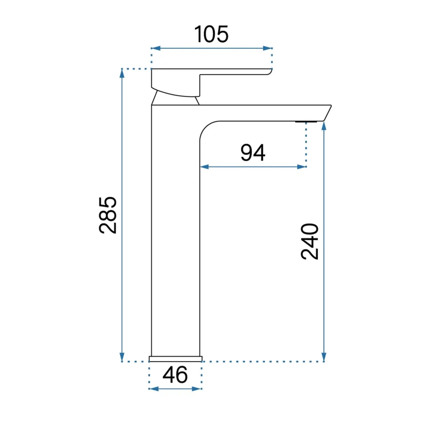 REA-B3006 - Miscelatore per lavabo ARGUS 28,5 cm in rame spazzolato