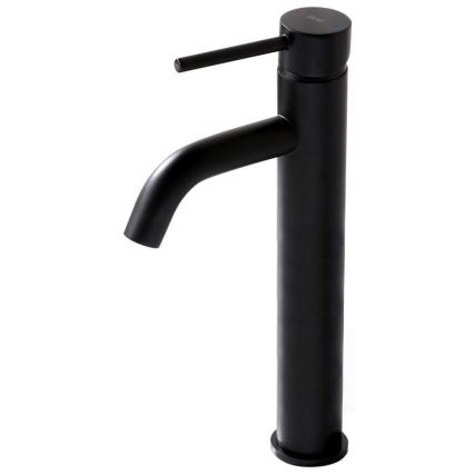 REA-B4103 - Miscelatore per lavabo LUNGO 28 cm nero