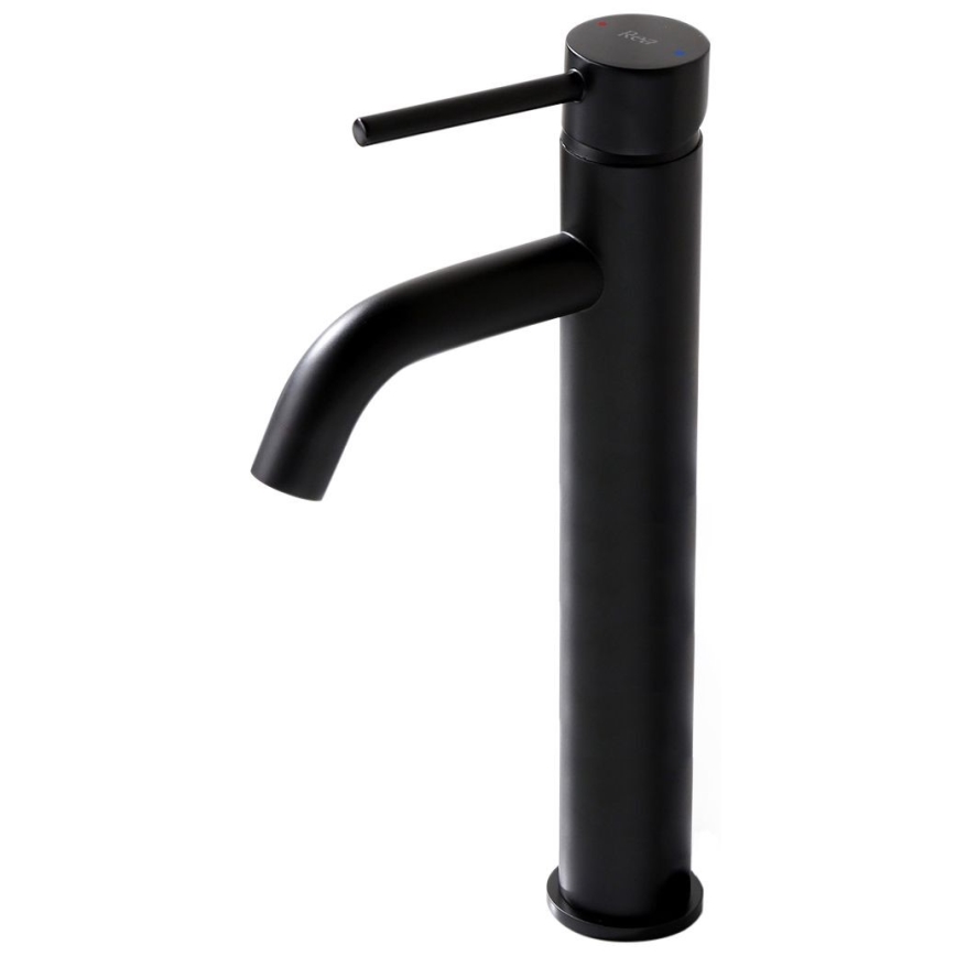 REA-B4103 - Miscelatore per lavabo LUNGO 28 cm nero