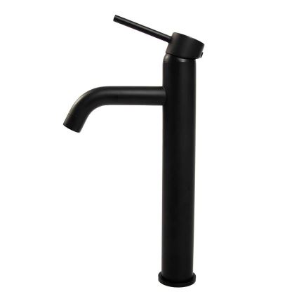 REA-B4103 - Miscelatore per lavabo LUNGO 28 cm nero